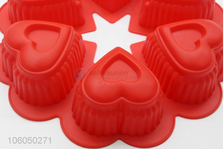 Custom food grade 3d heart shape silicone cake mold