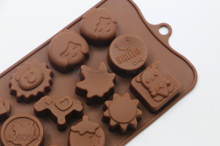 Hot sale food grade diy 15 holes silicone chocolate mold