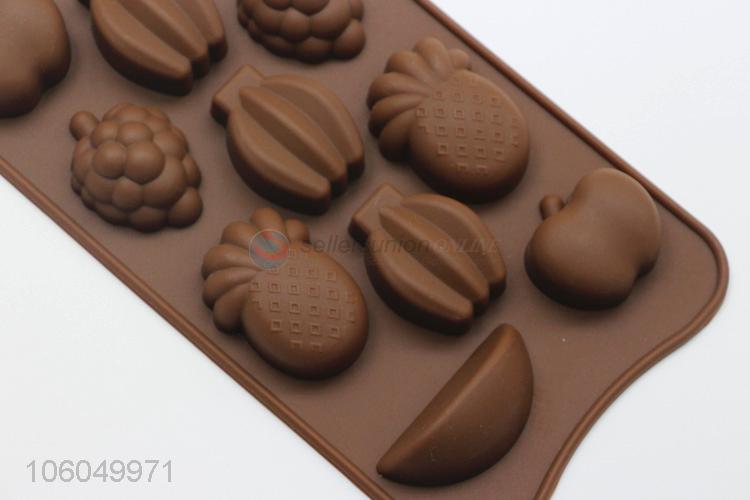 Best sale 3d nonstick fruit shape silicone chocolate molds