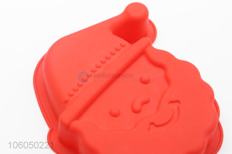 Cheap price santa claus head silicone cake mould