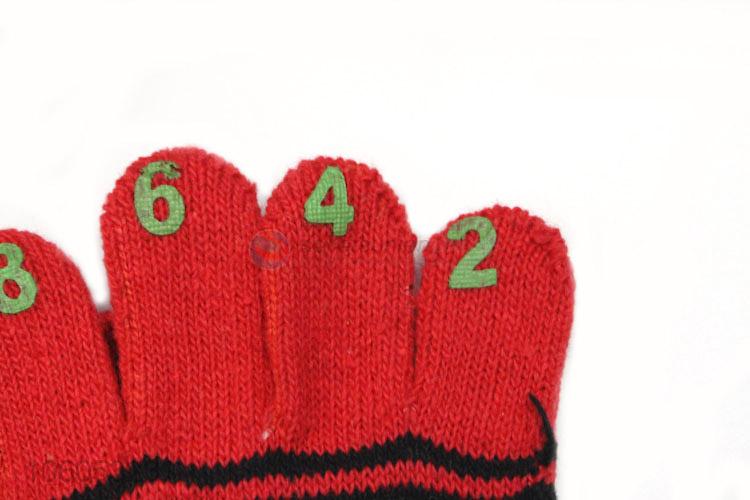 Wholesale cotton yarn children knit warm winter gloves