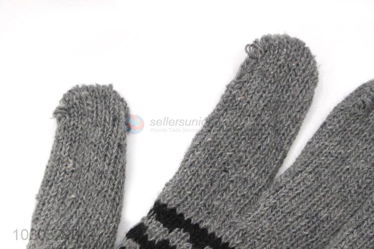 Direct price men's outdoor warm winter hand knit glove