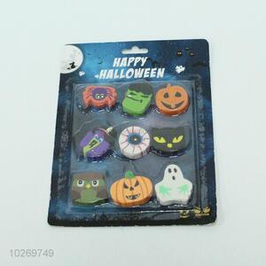 Great sales 9pcs Halloween rubber eraser
