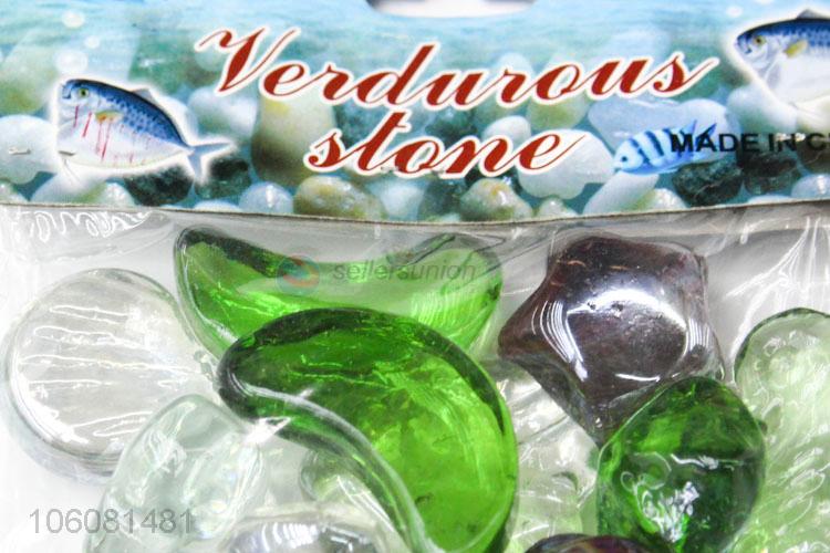 Lowest price beautiful colorful glass stone for decoration