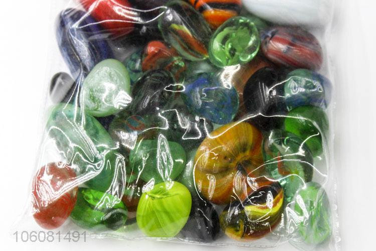 Hot sell irregular shape glass flat marbles for decoration