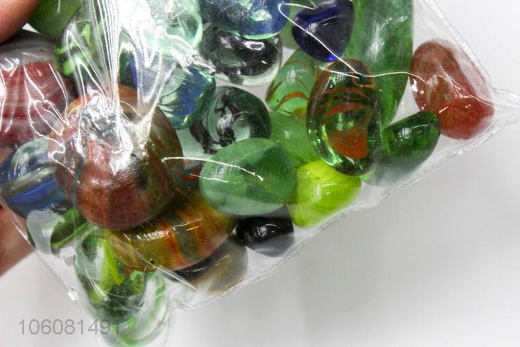 Hot sell irregular shape glass flat marbles for decoration