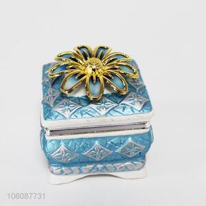 Custom handmade crafts flower desgin ceramic jewelry boxes