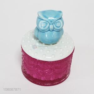 New arrival owl ornament ceramic jewel box trinket present box