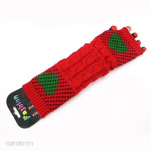 Advertising and Promotional Women Winter Warmer Knitted Long Fingerless Gloves Mitten