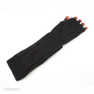 Very Popular Knit Warm Long Stretch Fingerless Gloves