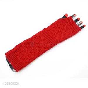 Hottest Professional Knitted Mittens Women Long Fingerless Gloves