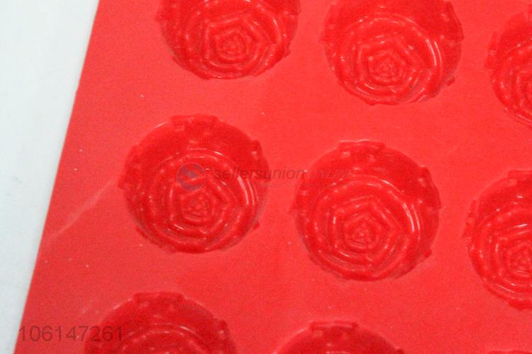 Top sale food grade silicone rose cake mould for baking