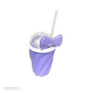 Eco-friendly Plastic Straw Cup With Lid And Straw