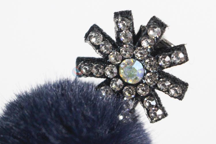 Great sales colored imitation rabbit fur ball hair clip