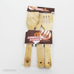 Wholesale 3 Pieces Bamboo Spatula Kitchenware Set