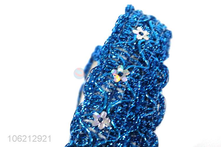 Bulk price decorative blue glitter adhesive tape