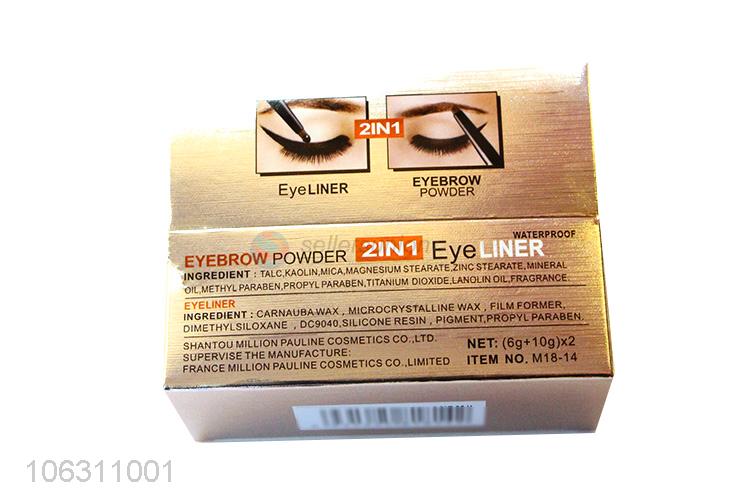 Best Quality Eyebrow Powder And Eye Liner 2 In 1 Set