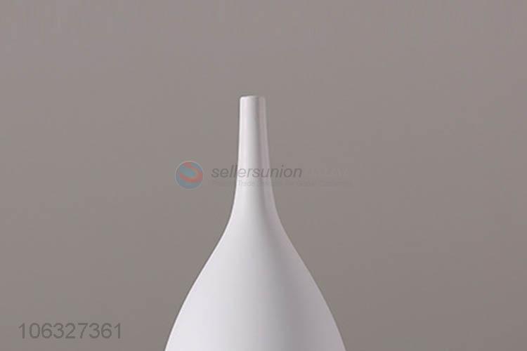 Simple Design Home Decoration White Matte Ceramic Flower Vase