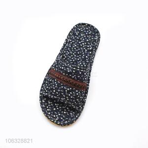 Unique Design Cotton Cloth Printed Open Toe Indoor Home Slippers