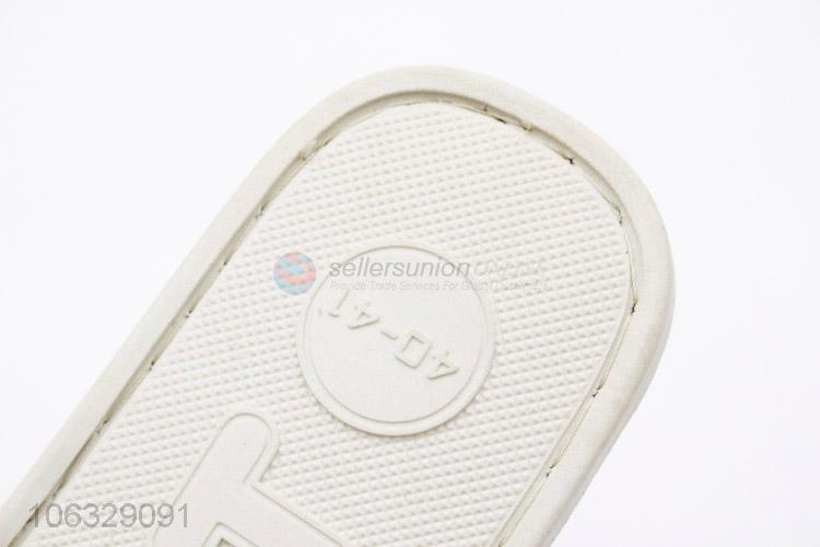 Quality Accurance Linen Fabric Open Toe Indoor Slippers