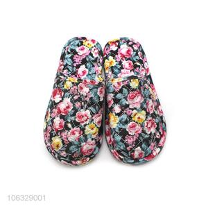 High Quality Soft Comfortable Cotton Slippers Flat Closed Toe Slippers