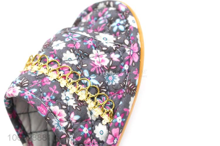 Premium Quality Cotton Fabric Slipper Open Toe Slippers