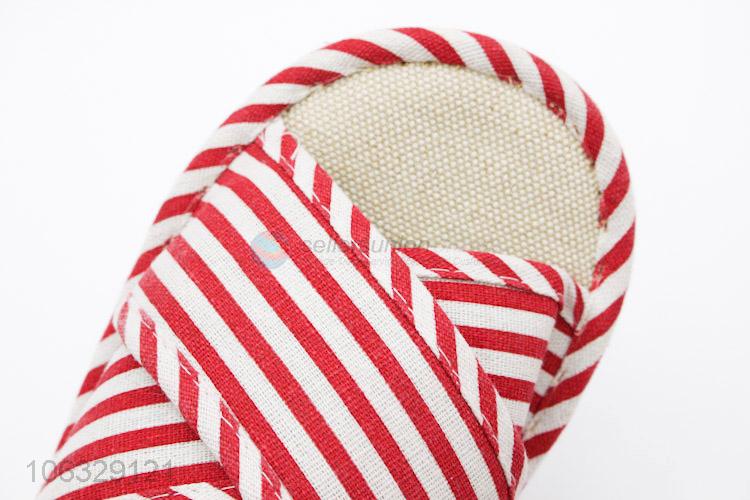 Premium Quality Bedroom Floor Slippers Open Toe Indoor Linen Slippers