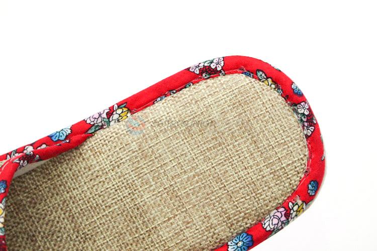 Personality Modeling Lovely Home Linen Slippers Open Toe Slippers