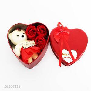 New Design Simulation Rose Heart-Shaped Gift Box Set