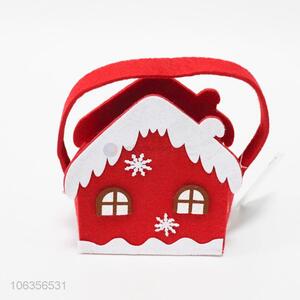 Good quality Christmas felt crafts house shaped basket