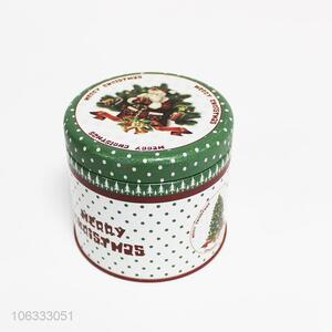 Factory price Christmas supplies cylinder iron cans