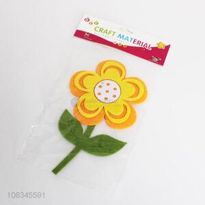 Unique design colorful flower self-adhesive felt stickers