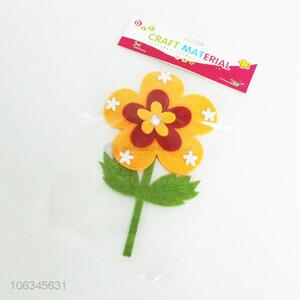 Wholesale art craft home decoration adhesive felt sticker flower