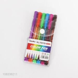 Good quality 6 colors ball-point pens for students