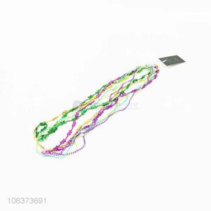 Unique design plastic beads multi strand Long chain necklace