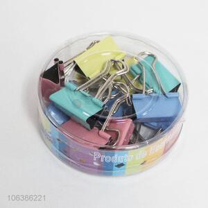 Wholesale premium 12pcs colorful iron binder clips