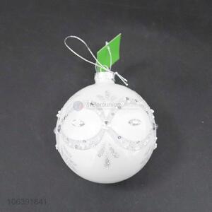 Low price custom festival Christmas decoration white glass balls