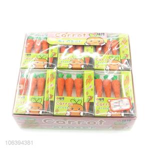 Factory direct supply novel stationery cute carrort TPR material eraser