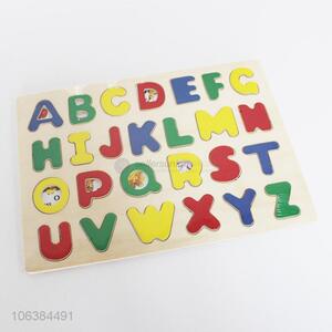 Best selling kids educational wooden alphabet puzzle