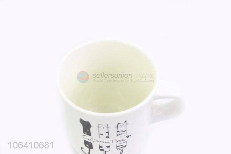 Cheap Price Fashion White Ceramic Cup Water Cup With Handle