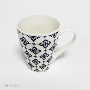 Top quality wholesale exquisite pattern ceramic cup with handle