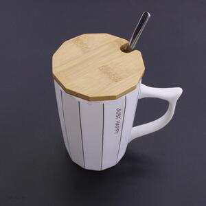 Exquisite Practical Ceramic Mug New Coffee Cups With Lid Spoon