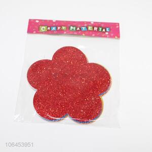 Good sale flower shaped glitter EVA sticker for children