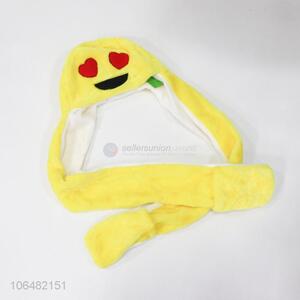 New Cute Cartoon Emoticons Design Winter Hat with Glove