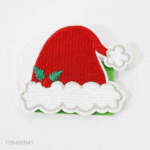 Factory Wholesale Christmas Hat Shaped Cloth Patch