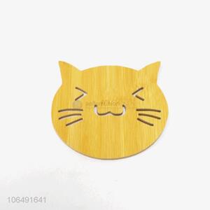 Cute Cat Shape Wooden Heat Pad For Household