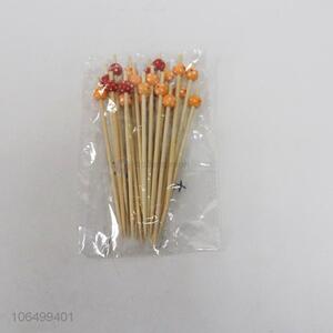 Low price art bamboo fruit pick sticks for decoration