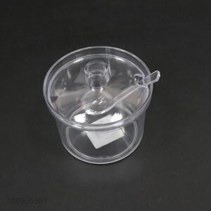 Good Quality Plastic Seasoning Pot With Spoon And Lid