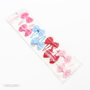 Custom Lovely Hairpin Kids Bow Hair Clip Set For Girls