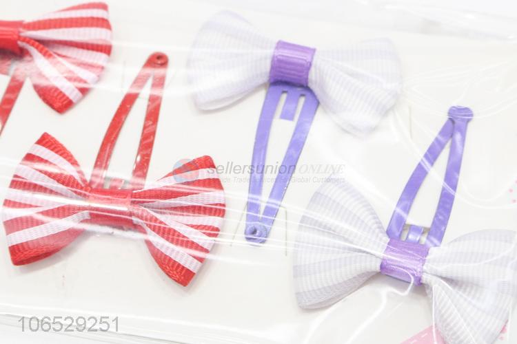 Hot Sale Hair Clip Child'S Bow Clip Hair Bowknot Hairpin Set